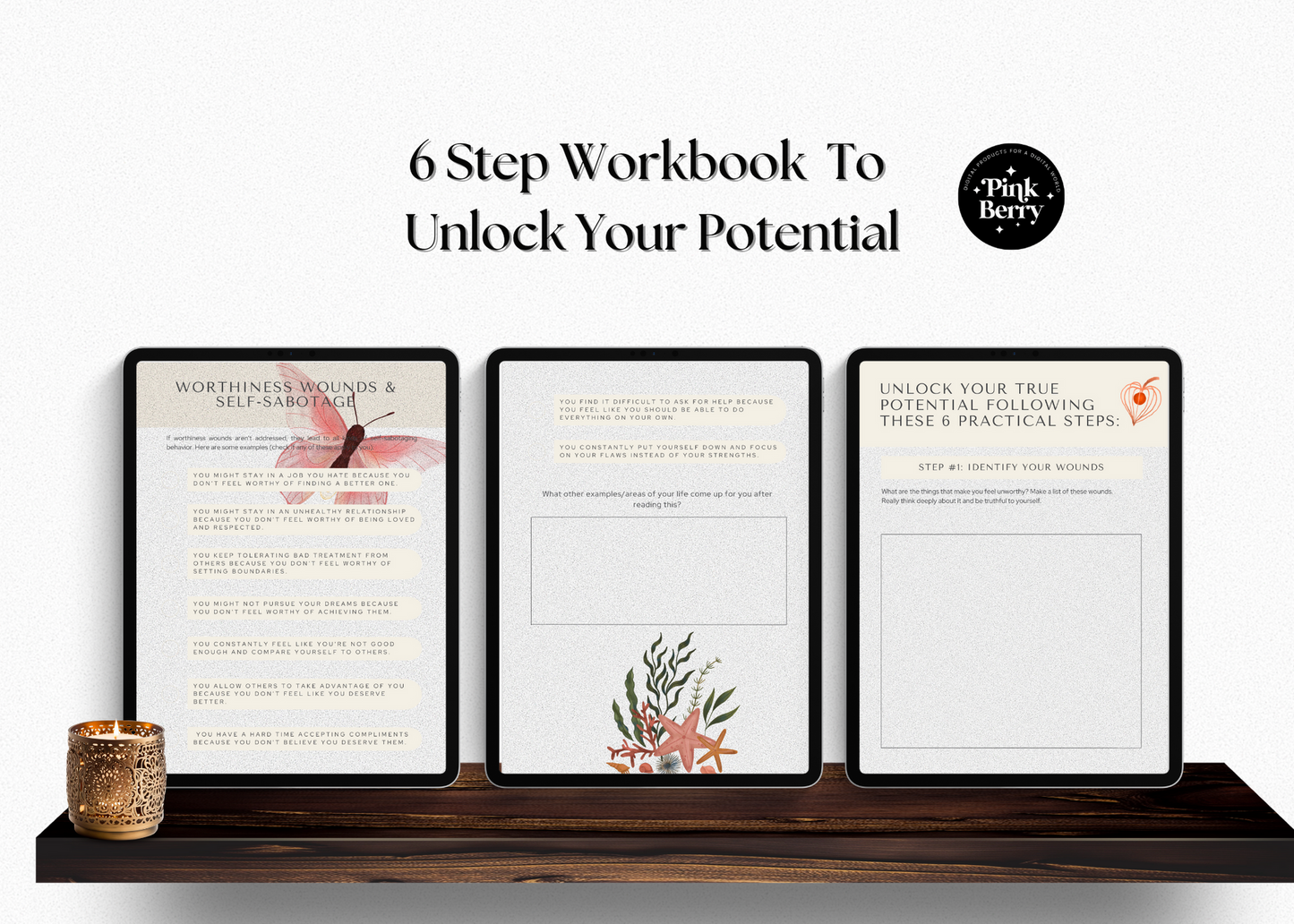 Inner Core Wounds Digital Workbook-52 Page Goodnotes Digital Workbook- 6 Steps With Writing Prompts