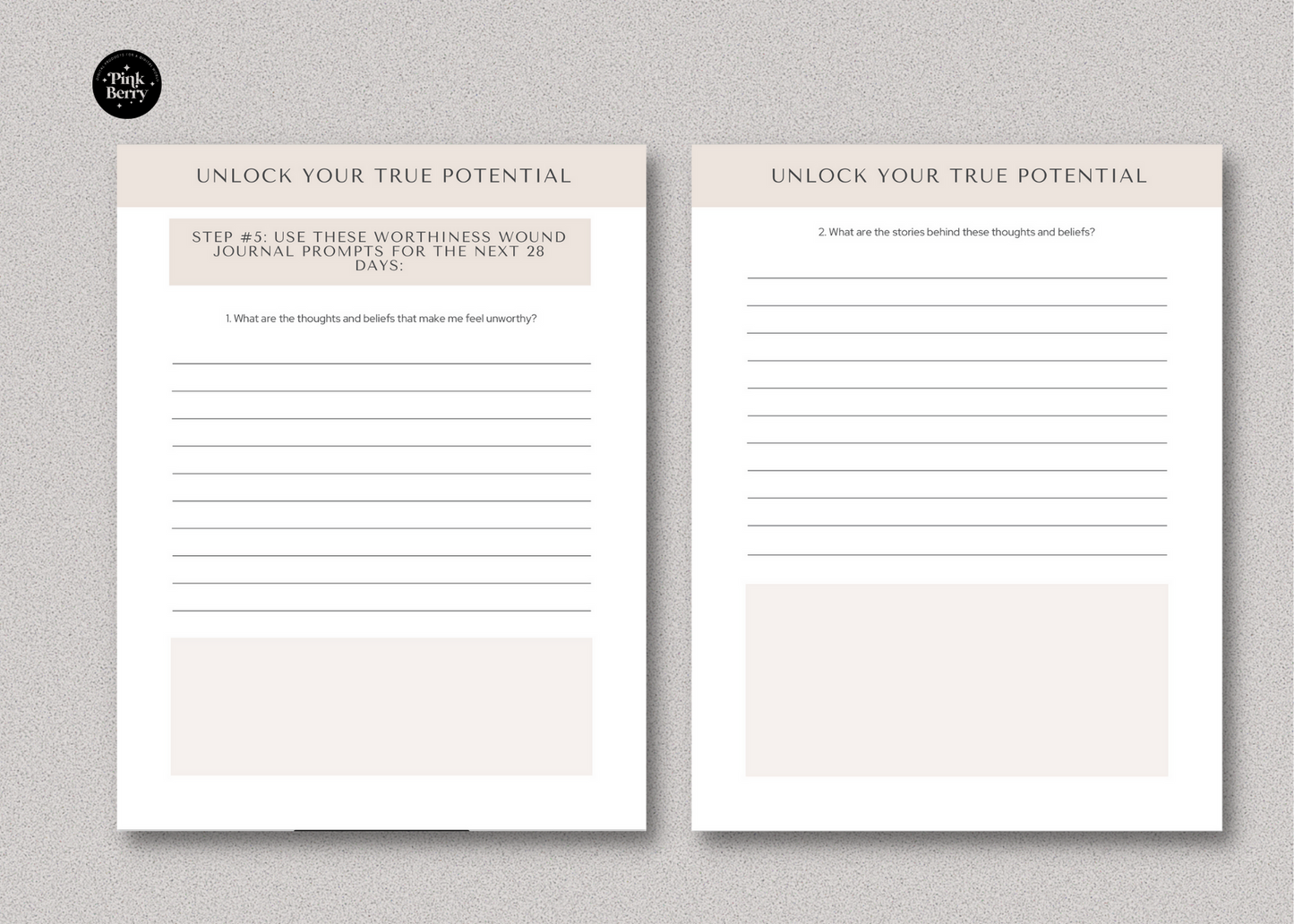 Canva Template- Printable Inner Wounds Workbook- 40 Page Printable With 6 Steps And 28 Journal Prompts- Done For You Content- PLR