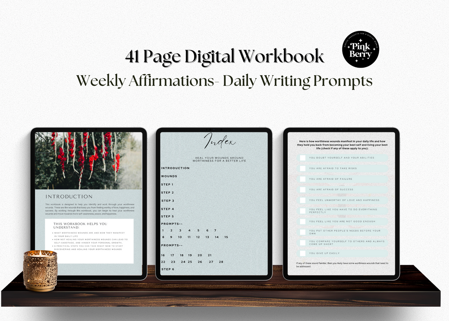 PLR Digital Workbook For Goodnotes/ PLR Digital Planners, Inner wounds workbook