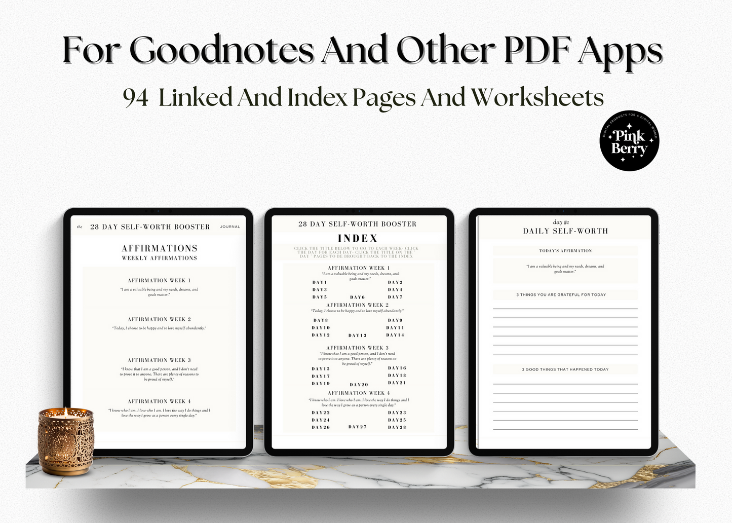 Custom Digital Self Worth Workbook- For Goodnotes,- Full Customization For Your Business- Done For You Digital Product- PLR Custom Projects
