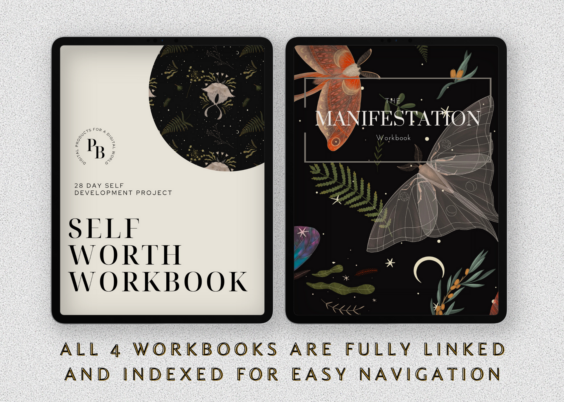 Digital Planners For Goodnotes-Digital Workbook Package- Goodnotes Digital Workbooks For Self Development And Self Therapy-Trauma Healing, Manifestation, Shadow Work, And Self Worth Digital Workbooks