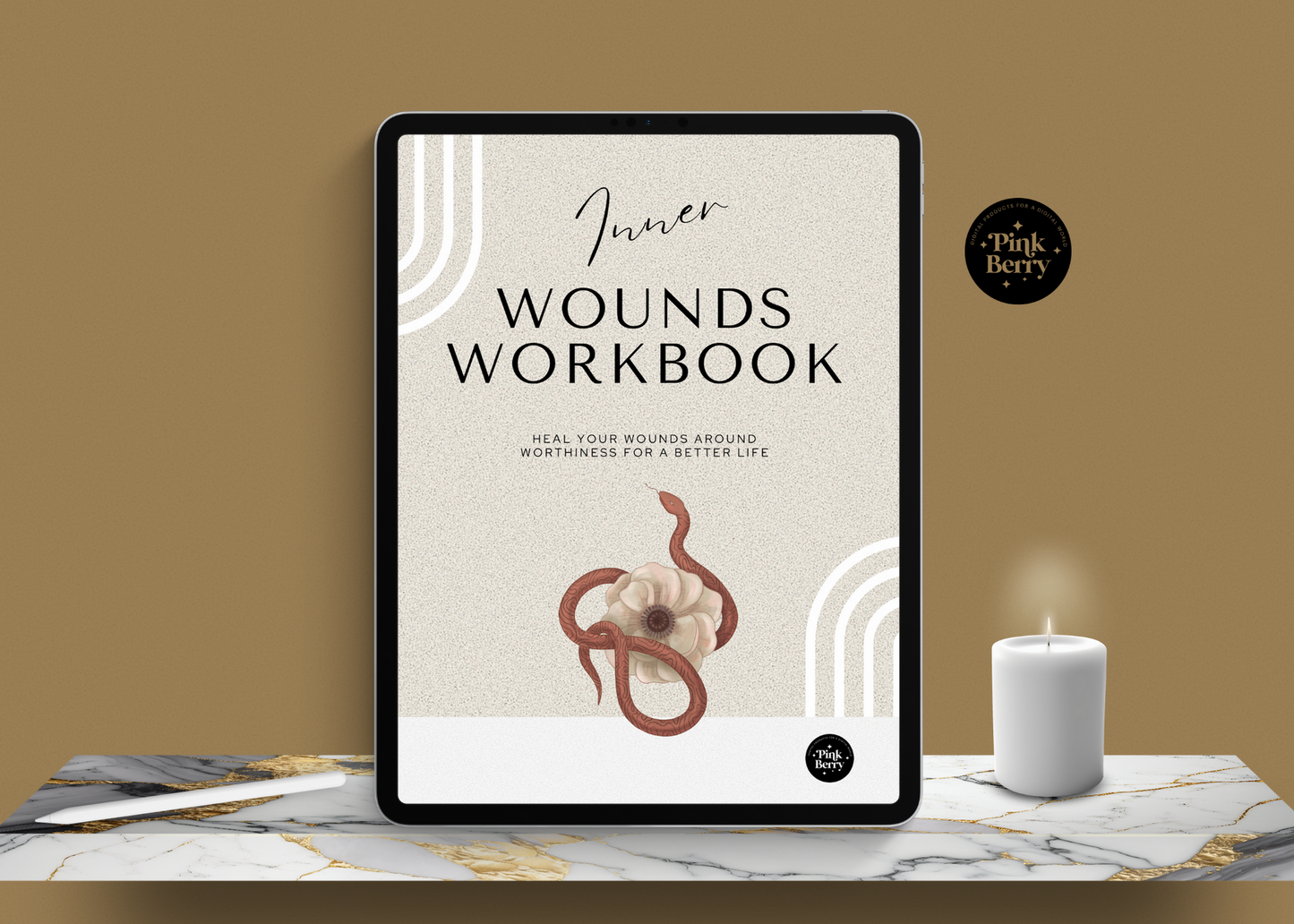 Inner Wounds Digital Journal/Workbook-52 Page Goodnotes Digital Workbook- 6 Steps With Writing Prompts