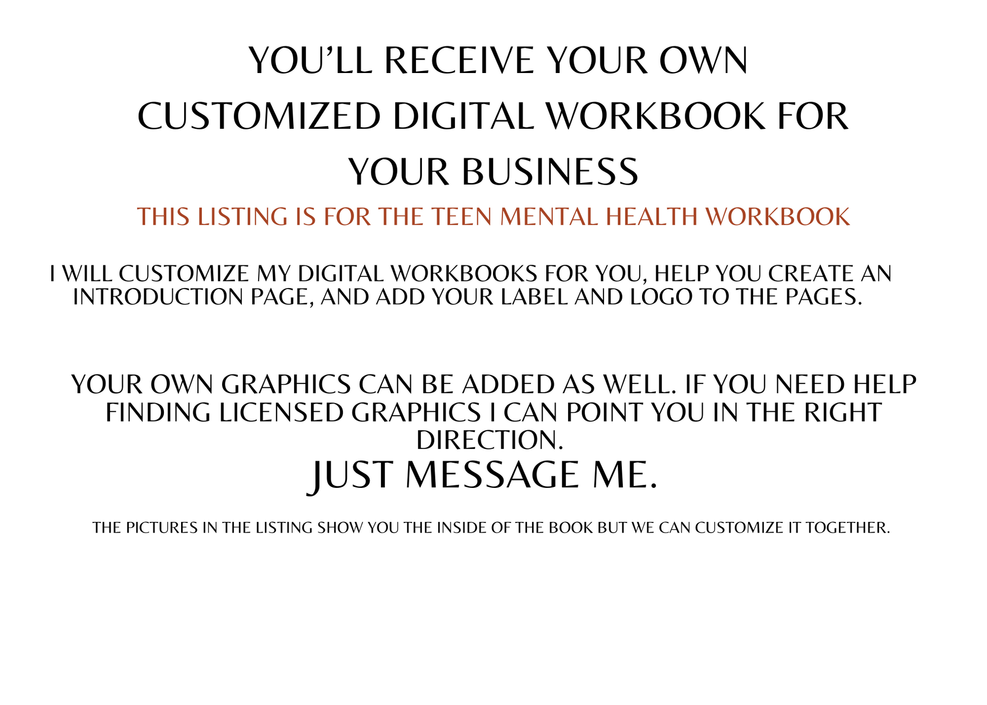 Custom Digital Self Worth Workbook- For Goodnotes,- Full Customization For Your Business- Done For You Digital Product- PLR Custom Projects