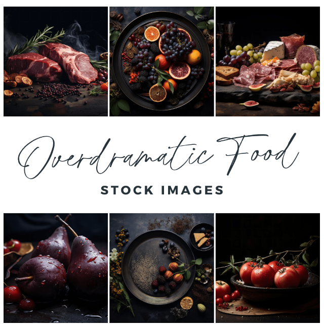 Food Stock Photos Bundle - Old World Food Photos- Specialty Stock Photos -20 Dark Stock Photos PLR (For Your Use Only 