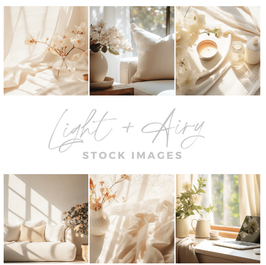 Light Room Aesthetic Stock Photo Bundle -15 Airy Cream Colored Photos- Specialty Stock Photos PLR (For Your Use Only 
