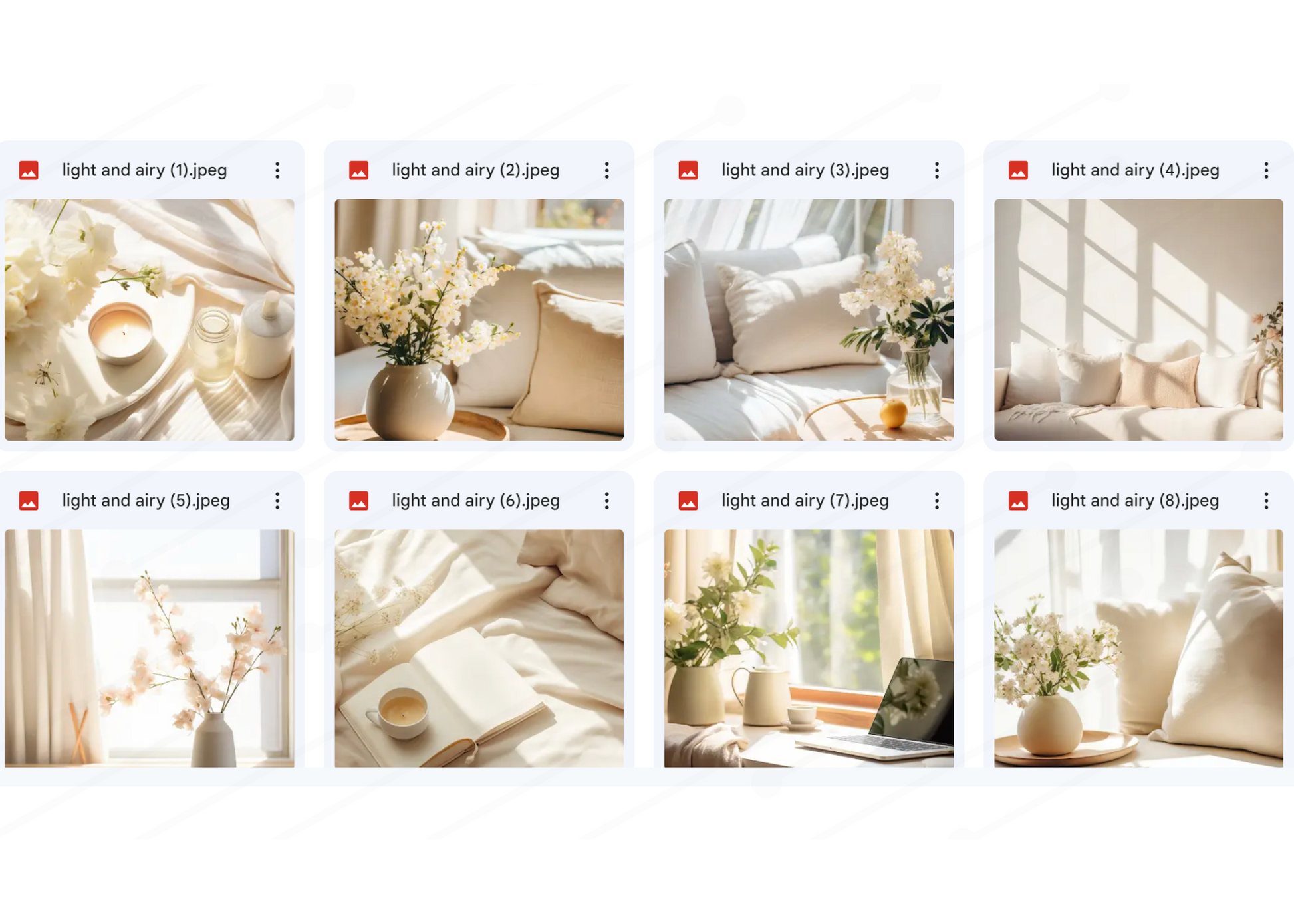 Light Room Aesthetic Stock Photo Bundle -15 Airy Cream Colored Photos- Specialty Stock Photos PLR (For Your Use Only 