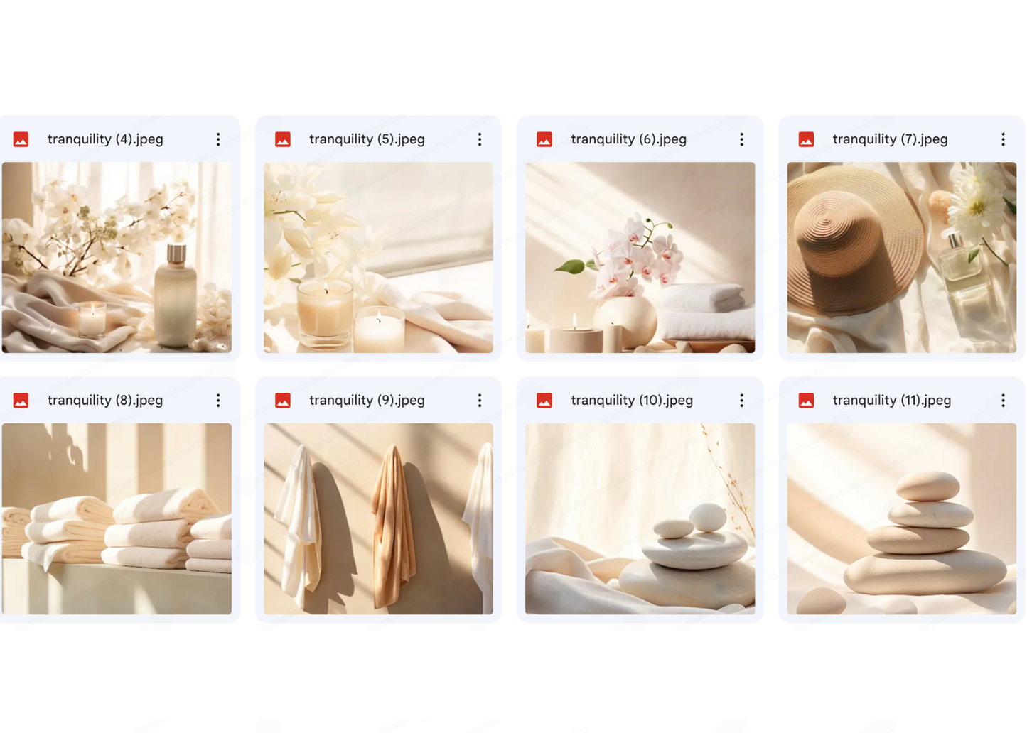 Tranquility Stock Photo Bundle -15 Airy Cream Colored Photos- Specialty Stock Photos PLR (For Your Use Only )