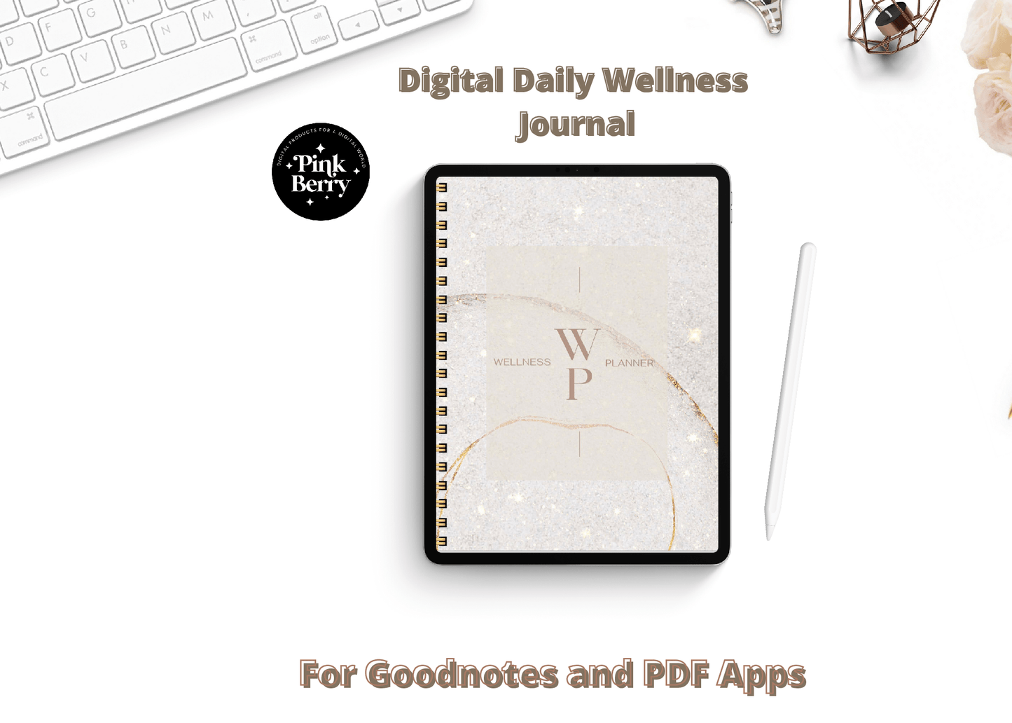 Wellness journal digital, Mindfulness journal, Goodnotes Journal, Self care workbook, Mental health templates, Positivity planner