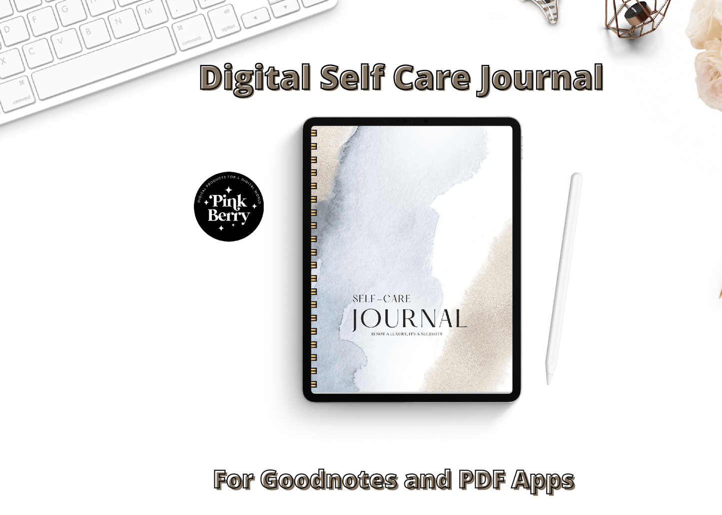 PLR Digital Planner, Self Care Planner, Wellness journal For Commercial Use