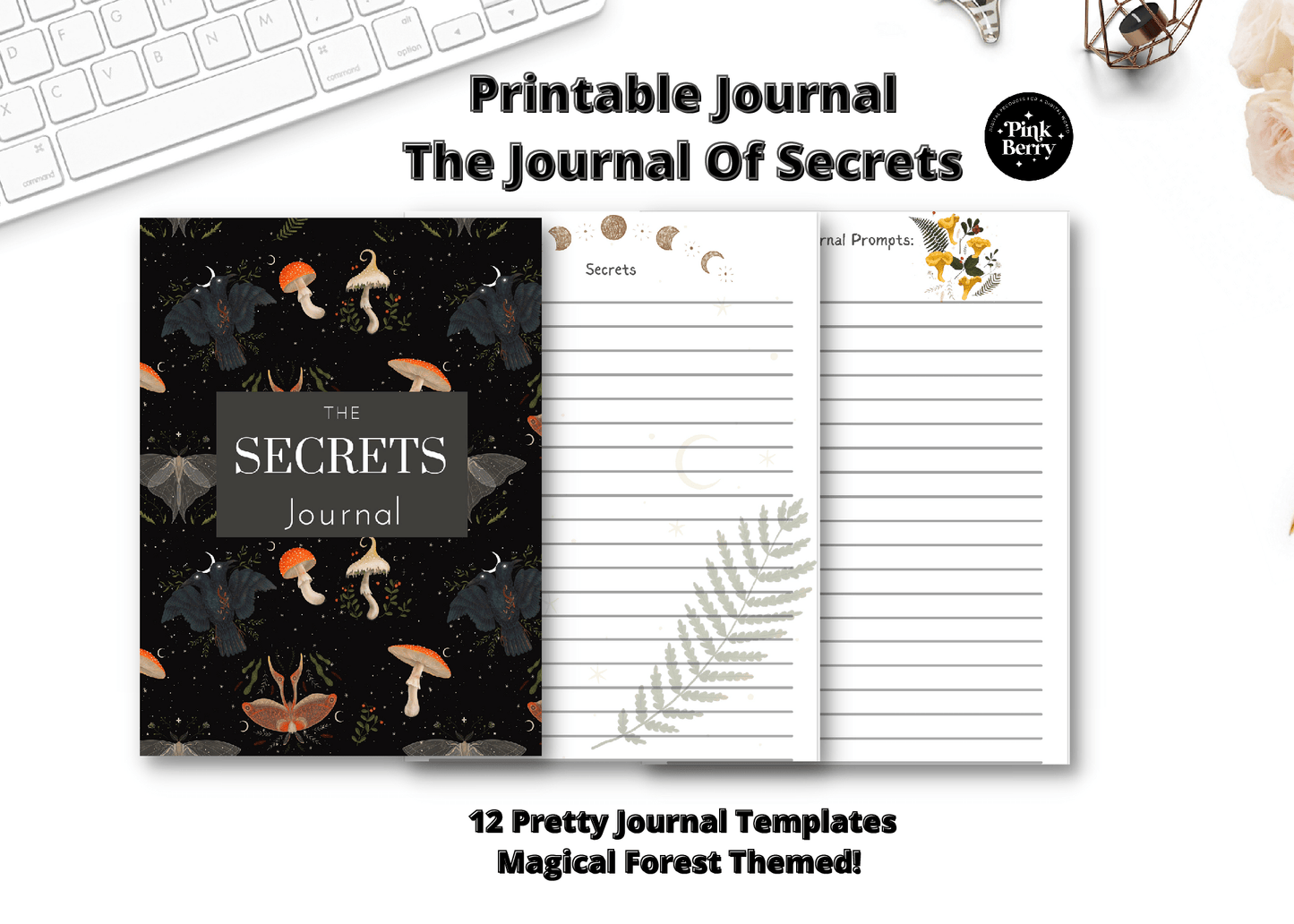 Printable Journal Pages - Forest Mushroom Print