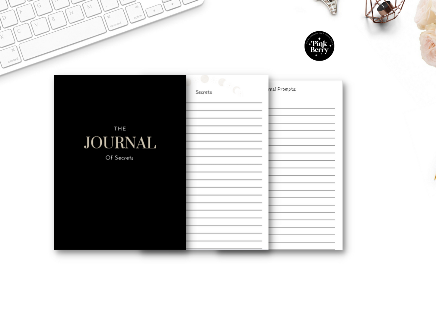 PLR Commercial Use Printable Secrets Journal - 12 Templates | Printable Journals | Printable Diary