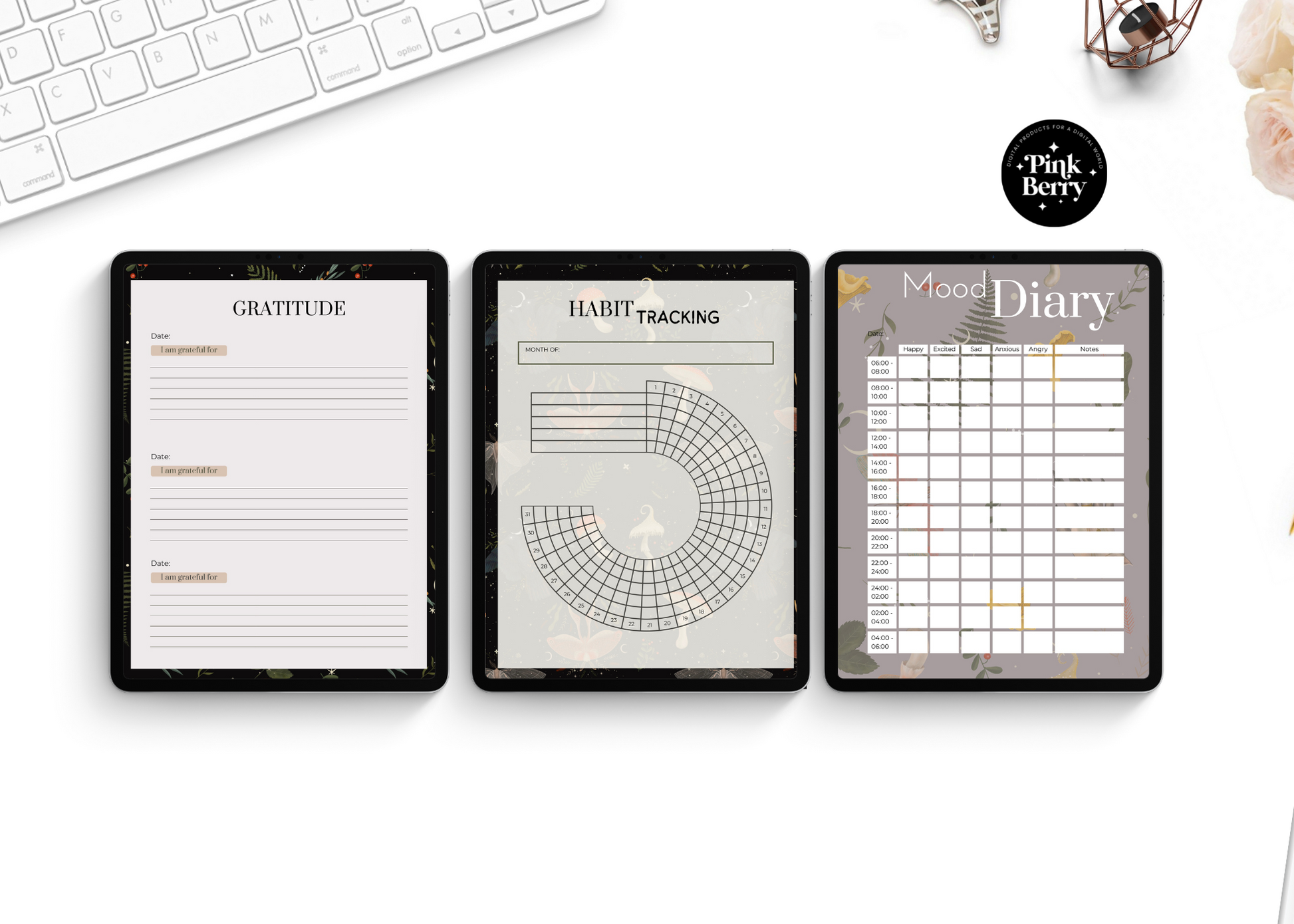 Digital Secrets Journal - 12 Templates | Digital Journal Insets | Digital Diary | Moth Journal- Goodnotes and Notability Inserts