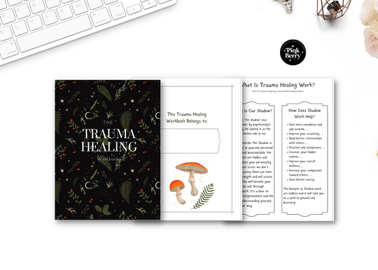 Printable Mental Health Workbook | Trauma Healing Workbook Printable- 28 Templates-100 Pages