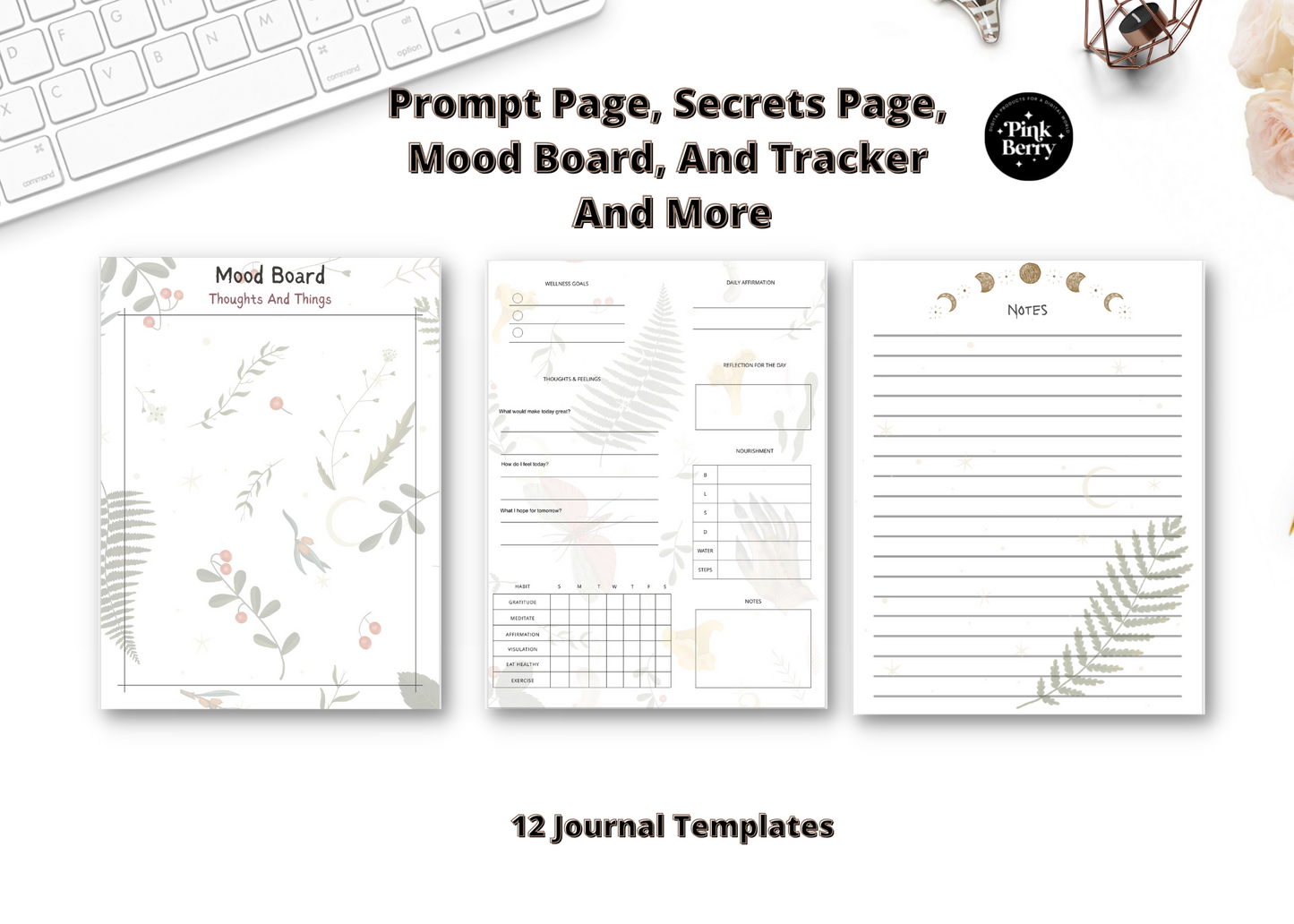 Printable Secrets Journal - 12 Templates | Printable Journals | Printable Diary