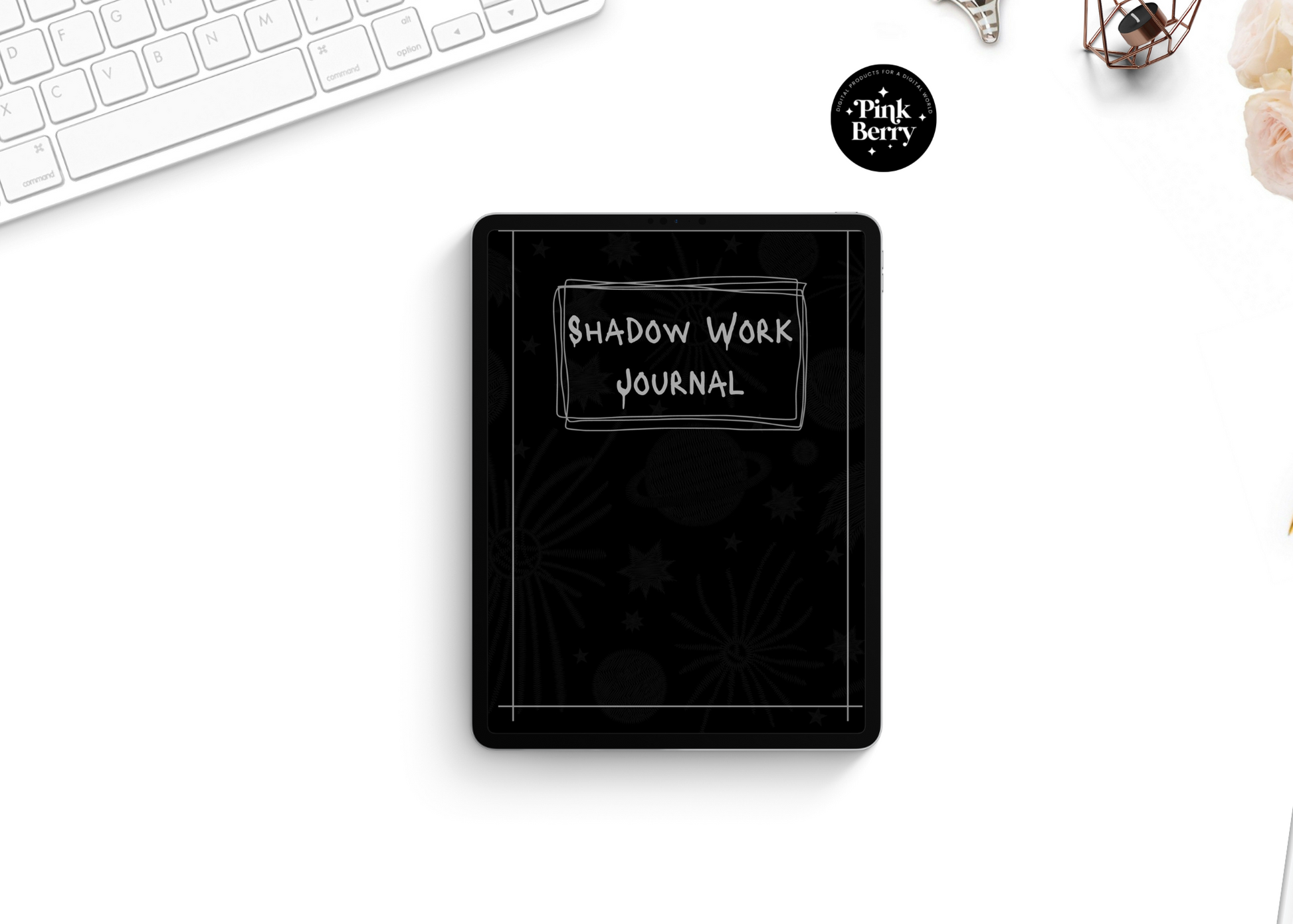 PLR Digital Shadow Work Journal- Dark Mode  Shadow Work- Commercial Use –  Pink Berry Digital