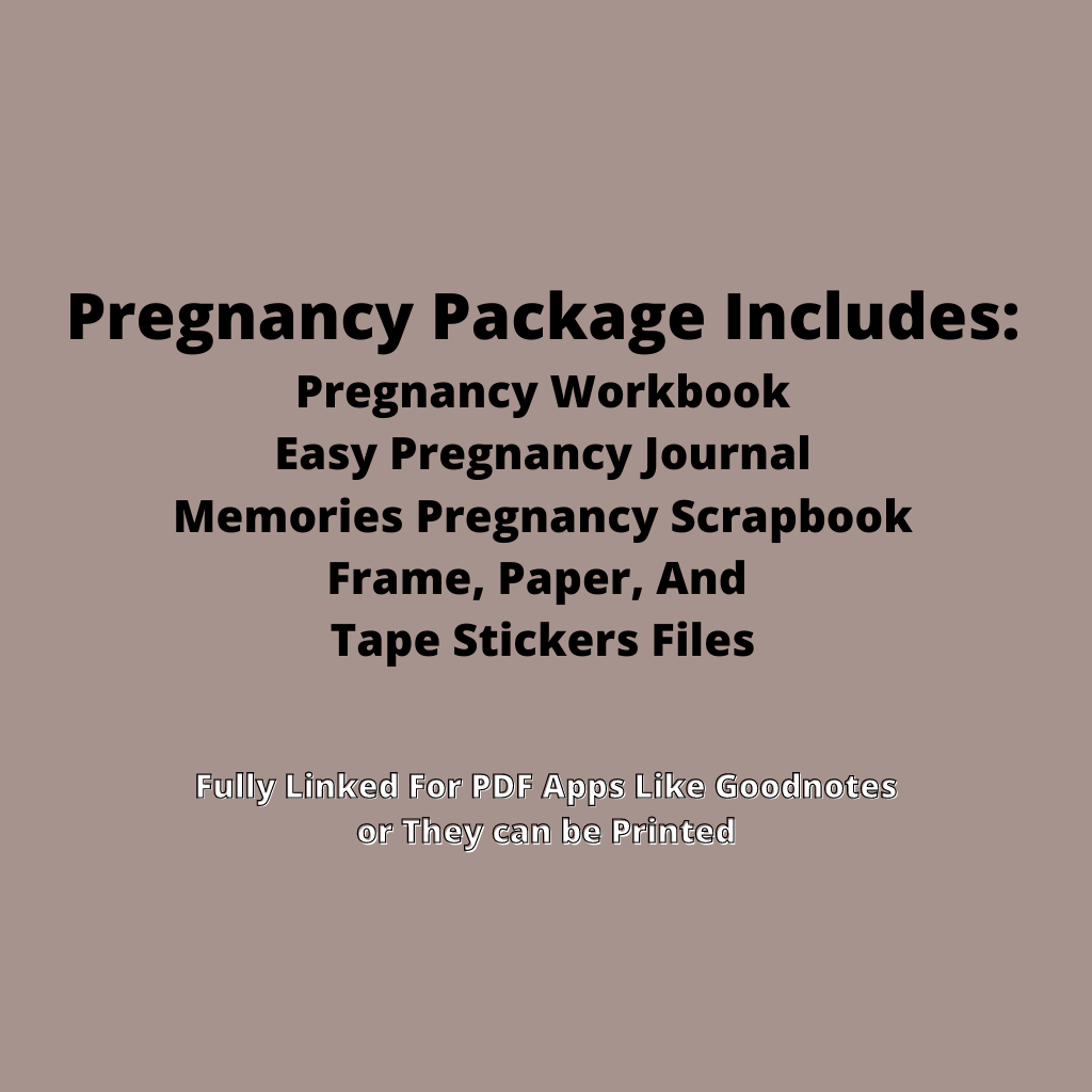 Digital Pregnancy Workbook With Baby Memories Scrapbook and Pregnancy Planner | All Linked for Goodnotes and Notability | Baby Keepsakes