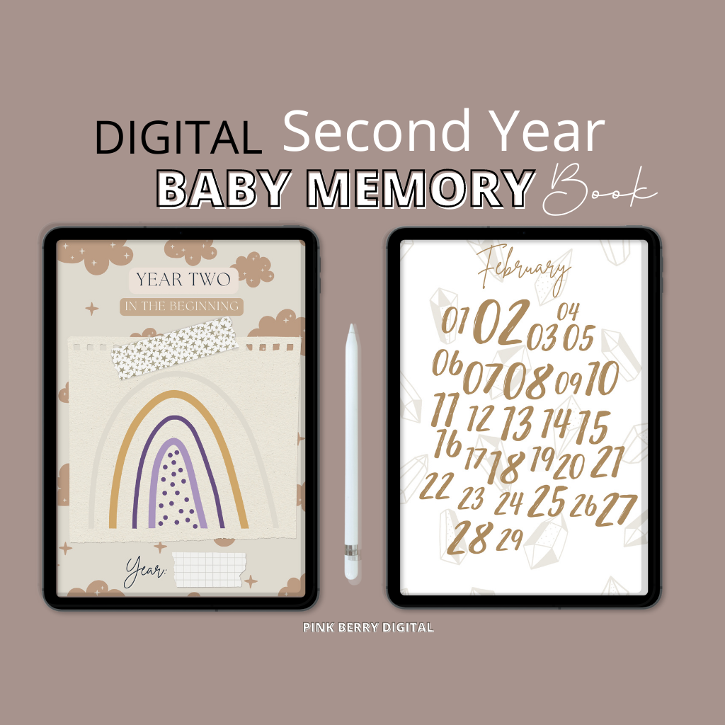Digital Daily Scrapbooks For Years One - Three, Rainbow Version, Stickers Included