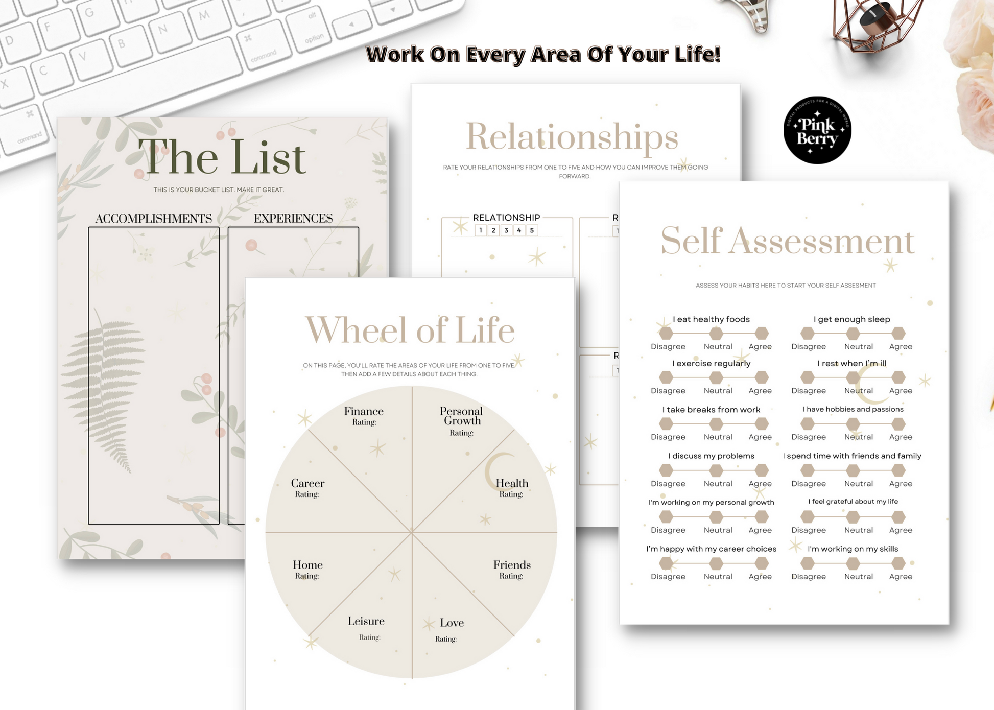 Tarot Planner Printable, Manifest Your Dreams, Law of Attraction
