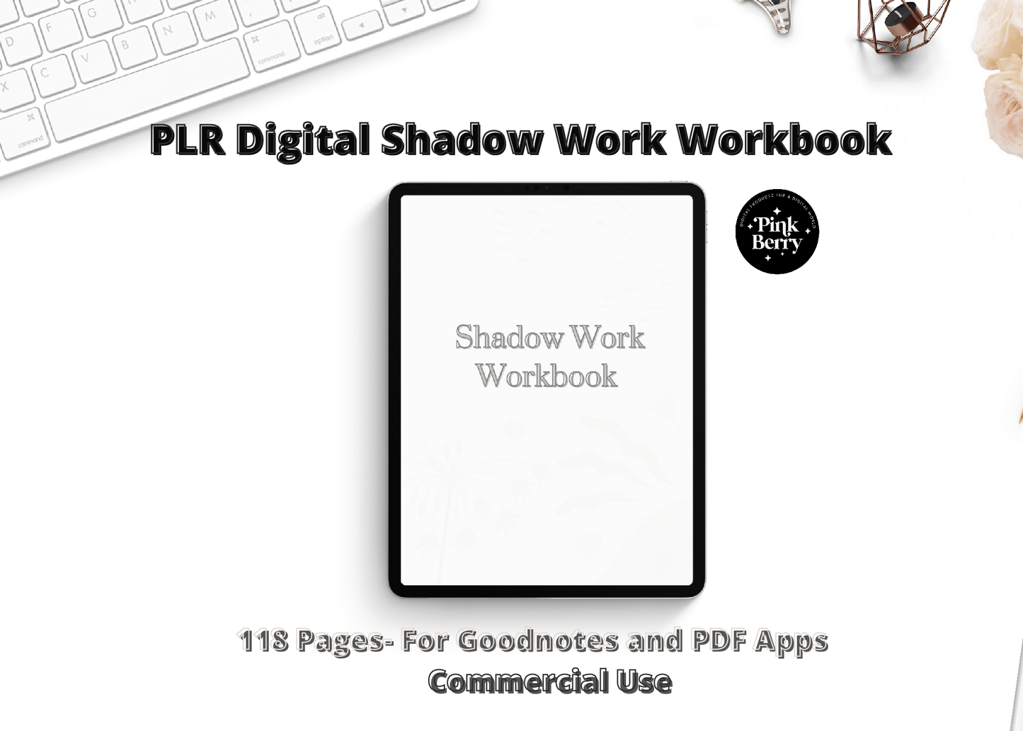 PLR DIGITAL PLANNER/ WORKBOOK, COMMERCIAL USE DIGITAL SHADOW WORK BOOK FOR GOODNOTES AND NOTABILITY